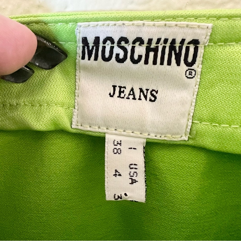 Vintage moschino sexy green belted mini skirt - Picture 3 of 6